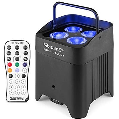 Beamz Professional BBP54 Uplight, Akku LED Strahler 4x12 Watt, DMX, IP65, RGBAW-UV Schwarzlicht, 15h Akkulaufzeit, Akku tauschbar Schwarz Beamz Professional BBP54 Uplight, Akku LED Strahler 4x12 Watt, DMX, IP65, RGBAW-UV Schwarzlicht, 15h Akkulaufzeit, Akku tauschbar Schwarz