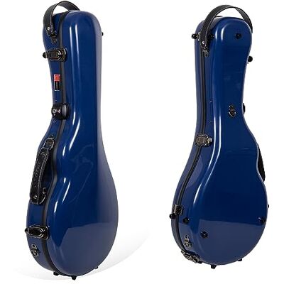 Crossrock Mandolinenkoffer aus Fiberglas – konturiert für A- und F-Stil (universelle Passform) marineblauer Glanz, waldgrüner Samt, TSA-Schloss, Rucksackgurte, Zubehörfach – Sleek Pro Travel Case Crossrock Mandolinenkoffer aus Fiberglas – konturiert für A- und F-Stil (universelle Passform) marineblauer Glanz, waldgrüner Samt, TSA-Schloss, Rucksackgurte, Zubehörfach – Sleek Pro Travel Case 