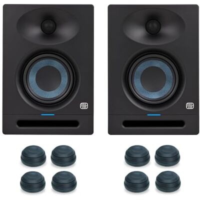 PreSonus Eris Studio 4 Aktive Monitor-Boxen Lautsprecher 4,5" 1 Paar + keepdrum Schwingungsdämpfer Boxenfüße PreSonus Eris Studio 4 Aktive Monitor-Boxen Lautsprecher 4,5" 1 Paar + keepdrum Schwingungsdämpfer Boxenfüße