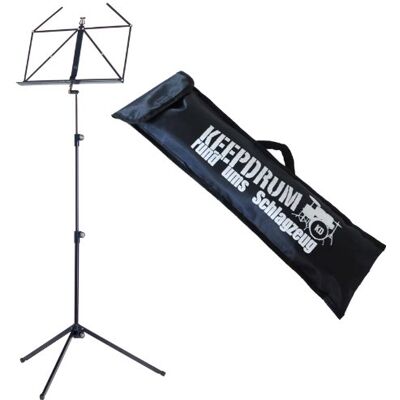 K&M 100/1 Black Notenständer Notenpult Schwarz + keepdrum Tasche K&M 100/1 Black Notenständer Notenpult Schwarz + keepdrum Tasche