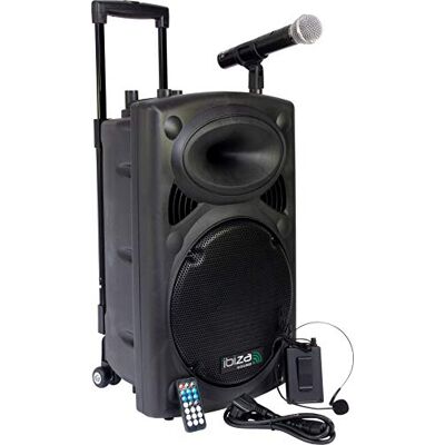 Ibiza PORT12UHF-BT MOBILE BESCHALLUNGSANLAGE 12" inkl. Mikrofon und Headset PA DJ-Anlage PA-Box Bluetooth Lautsprecher mit Fernebdienung (700W, Akku-Betrieb,USB/SD, Radio) Ibiza PORT12UHF-BT MOBILE BESCHALLUNGSANLAGE 12" inkl. Mikrofon und Headset PA DJ-Anlage PA-Box Bluetooth Lautsprecher mit Fernebdienung (700W, Akku-Betrieb,USB/SD, Radio)
