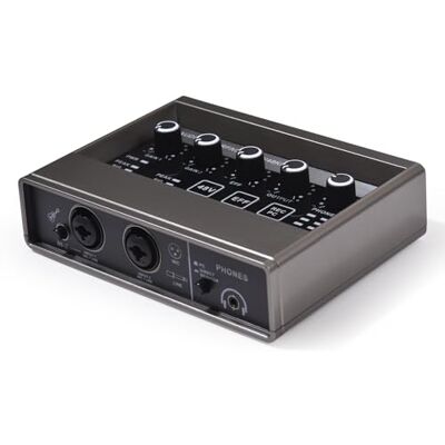 YIWEOG Audio-Interface, professionelle Aufnahme, XLR-Audio-Interface, Hall, 48-V-Phantomspeisung, Soundkarte, 16-Bit/48-kHz-Auflösung, Plug-and-Play für Musikaufnahmen, Online-Karaoke, Gesangsaufnahme YIWEOG Audio-Interface, professionelle Aufnahme, XLR-Audio-Interface, Hall, 48-V-Phantomspeisung, Soundkarte, 16-Bit/48-kHz-Auflösung, Plug-and-Play für Musikaufnahmen, Online-Karaoke, Gesangsaufnahme