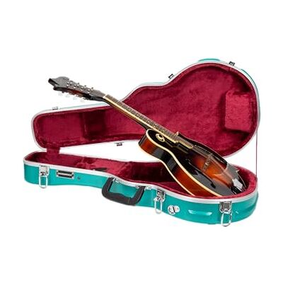 Crossrock F-Style Mandolinenkoffer ABS-Hartschalenkoffer mit Sicherheitsverschluss, Metallfüßen und abnehmbaren Gurten Crossrock F-Style Mandolinenkoffer ABS-Hartschalenkoffer mit Sicherheitsverschluss, Metallfüßen und abnehmbaren Gurten
