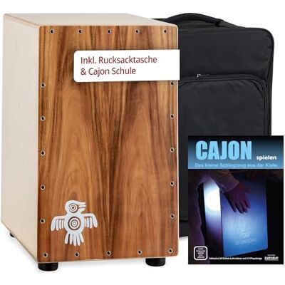 XDrum PERC CP-483 Cajon Peruana Koa Set (Set inkl. Cajon mit Birken-Korpus & Snareeffekt, passende Rucksack-Tasche für sicheren Transport & Aufbewahrung und Cajonschule für Einsteiger) XDrum PERC CP-483 Cajon Peruana Koa Set (Set inkl. Cajon mit Birken-Korpus & Snareeffekt, passende Rucksack-Tasche für sicheren Transport & Aufbewahrung und Cajonschule für Einsteiger)
