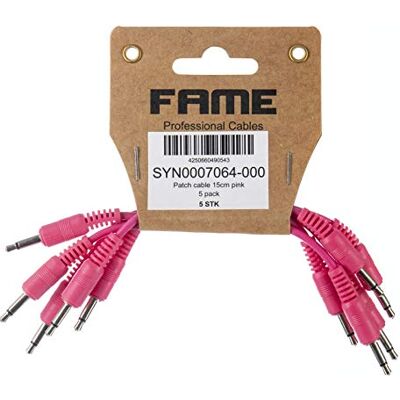 MUSIC STORE Eurorack Patchkabel 15cm, Modulare Synthesizer Patchkabel, 5er Pack, Pink, 3,5mm Mono-Klinkenstecker, MUSIC STORE Eurorack Patchkabel 15cm, Modulare Synthesizer Patchkabel, 5er Pack, Pink, 3,5mm Mono-Klinkenstecker,