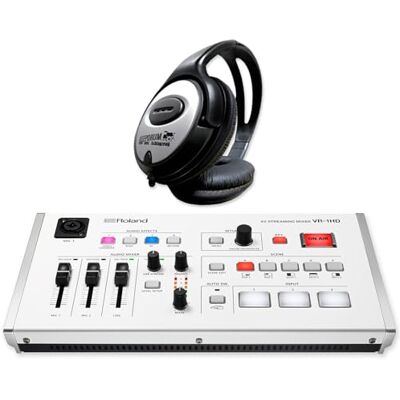 Roland VR-1HD A/V Streaming Mixer mit keepdrum Kopfhörer Roland VR-1HD A/V Streaming Mixer mit keepdrum Kopfhörer