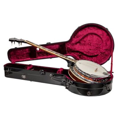 Crossrock Air Carbon Series Schutzhülle für 5-saitige Resonator-Stil von Banjo, 100 % reine Kohlefaser, inklusive gepolsterter Schutzhülle, TSA-Schloss, Schwarz (CRF6030BJBK) Crossrock Air Carbon Series Schutzhülle für 5-saitige Resonator-Stil von Banjo, 100 % reine Kohlefaser, inklusive gepolsterter Schutzhülle, TSA-Schloss, Schwarz (CRF6030BJBK)