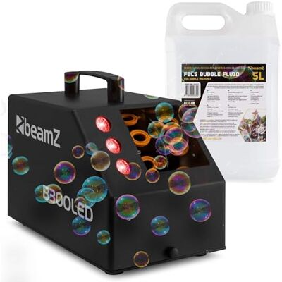Beamz B300LED Seifenblasenmaschine mit farbigen LEDs, inkl. 5L Flüssigkeit, Fernbedienung, 25 Watt, Luftblasenmaschine, Bubble Machine, 10.000 Bubbles pro Minute, Seifenblasen Hochzeit Schwarz Beamz B300LED Seifenblasenmaschine mit farbigen LEDs, inkl. 5L Flüssigkeit, Fernbedienung, 25 Watt, Luftblasenmaschine, Bubble Machine, 10.000 Bubbles pro Minute, Seifenblasen Hochzeit Schwarz
