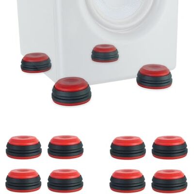 keepdrum SSA300RD 8-Stück (2X 4 Stück) Lautsprecher Resonanz-Absorber Boxen-Füße für Zwei Boxen Schwingungsdämpfer in Rot keepdrum SSA300RD 8-Stück (2X 4 Stück) Lautsprecher Resonanz-Absorber Boxen-Füße für Zwei Boxen Schwingungsdämpfer in Rot