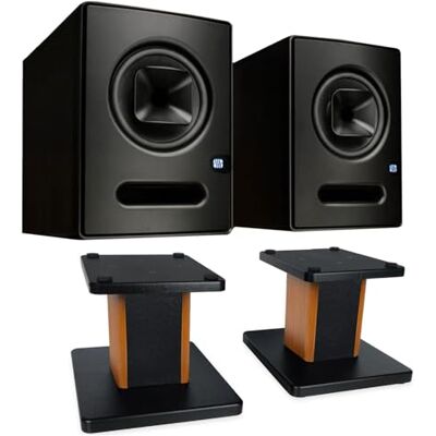 PreSonus Sceptre S8 1 Paar Studio-Monitorboxen mit keepdrum Boxenständer Palisander PreSonus Sceptre S8 1 Paar Studio-Monitorboxen mit keepdrum Boxenständer Palisander