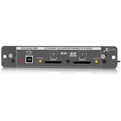 Behringer XLIVE X32 Erweiterungskarte für 32-Kanal Live-Aufnahme/Wiedergabe auf SD/SDHC-Karten und USB Audio/MIDI-Interface Behringer XLIVE X32 Erweiterungskarte für 32-Kanal Live-Aufnahme/Wiedergabe auf SD/SDHC-Karten und USB Audio/MIDI-Interface