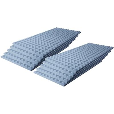 MUSIC STORE 10er Set Pyramis Absorber 30mm, Grau, 50x100cm, Schalldämmung für optimale Akustik MUSIC STORE 10er Set Pyramis Absorber 30mm, Grau, 50x100cm, Schalldämmung für optimale Akustik