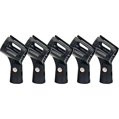 Pronomic Mikrofonklemme Neopren Schwarz/Breit 5x Set, Schnellwechselklemme Elastische Mikrofonklammer, 5/8" Montage-Messinggewinde, 5/8" (außen) auf 3/8" (innen) Gewinde-Adapter, Verstellbare Neigung Pronomic Mikrofonklemme Neopren Schwarz/Breit 5x Set, Schnellwechselklemme Elastische Mikrofonklammer, 5/8" Montage-Messinggewinde, 5/8" (außen) auf 3/8" (innen) Gewinde-Adapter, Verstellbare Neigung