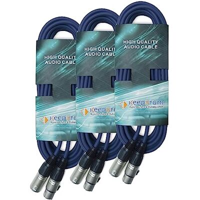 keepdrum - DMX 6m 3P XLR 100Ω - Blau - DMX-Kabel keepdrum - DMX 6m 3P XLR 100Ω - Blau - DMX-Kabel