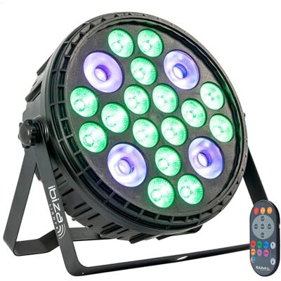 Ibiza BIGPAR-16RGBW4UV XXL PAR-Scheinwerfer 16 LEDs RGBW Multicolour + 4 LEDs UV-Schwarzlicht 12 DMX-Kanäle Strobe- und Dimmereffekt Fernsteuerung Party, Bühne, Show, Event Ibiza BIGPAR-16RGBW4UV XXL PAR-Scheinwerfer 16 LEDs RGBW Multicolour + 4 LEDs UV-Schwarzlicht 12 DMX-Kanäle Strobe- und Dimmereffekt Fernsteuerung Party, Bühne, Show, Event