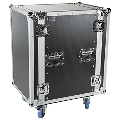 MUSIC STORE Pro Case 19" DD Robustes 16HE Tour Case mit 4 Lenkrollen und 8 Butterfly-Schlössern Mehrschichtiges Holz, 460mm Tiefe Rackschiene Ideal für sicheren Geräteeinbau und Transport MUSIC STORE Pro Case 19" DD Robustes 16HE Tour Case mit 4 Lenkrollen und 8 Butterfly-Schlössern Mehrschichtiges Holz, 460mm Tiefe Rackschiene Ideal für sicheren Geräteeinbau und Transport