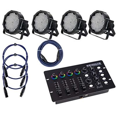 Showlite FLP-144 Scheinwerfer SET inkl. DMX Controller und Kabel (LED-Spots, Lichttechnik, Komplettset, DMX Operator, DMX-Kabel, 1m, 3m) Showlite FLP-144 Scheinwerfer SET inkl. DMX Controller und Kabel (LED-Spots, Lichttechnik, Komplettset, DMX Operator, DMX-Kabel, 1m, 3m)