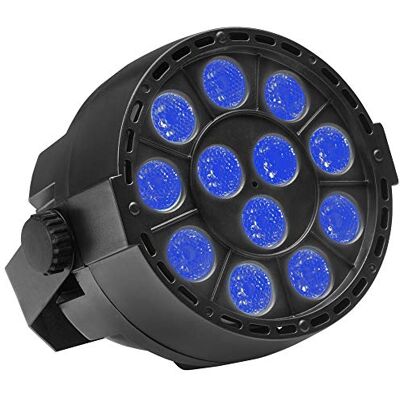 Showlite SPS-120-DMX LED Party Spot, 12 LEDs mit je 3 Watt Leistung 17° Abstrahlwinkel, DMX-Betrieb möglich, 4 Taster und Display, Verschiedene Auto Programme oder Musiksteuerung, Mit nur 11 Showlite SPS-120-DMX LED Party Spot, 12 LEDs mit je 3 Watt Leistung 17° Abstrahlwinkel, DMX-Betrieb möglich, 4 Taster und Display, Verschiedene Auto Programme oder Musiksteuerung, Mit nur 11