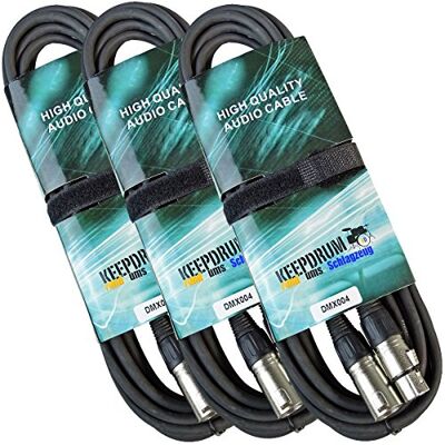 keepdrum DMX004 3m DMX-Kabel 3-pin XLR 3 Stück keepdrum DMX004 3m DMX-Kabel 3-pin XLR 3 Stück