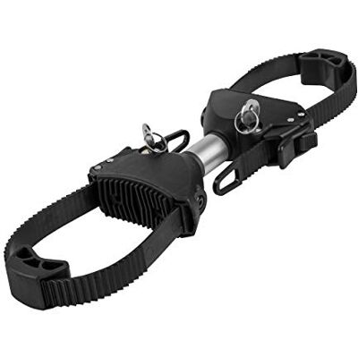 EUFAB 11579 Strap-Rahmenhalter beidseitig, abschließbar, 15 cm Länge, Silber, Schwarz EUFAB 11579 Strap-Rahmenhalter beidseitig, abschließbar, 15 cm Länge, Silber, Schwarz