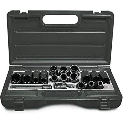 Ingersoll-Rand Ingersoll Rand 1/2"-Antrieb metrischer Universal Steckschlüsselsatz SK4M14LN, (14-teilig), Druckluft Steckschlüssel für KFZ und Auto Ingersoll-Rand Ingersoll Rand 1/2"-Antrieb metrischer Universal Steckschlüsselsatz SK4M14LN, (14-teilig), Druckluft Steckschlüssel für KFZ und Auto