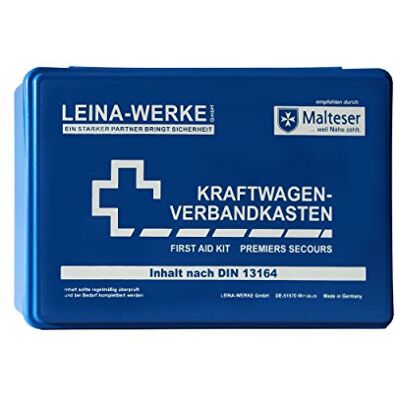 LEINA-WERKE 10001 KFZ-Verbandkasten Standard, Blau/Weiß LEINA-WERKE 10001 KFZ-Verbandkasten Standard, Blau/Weiß