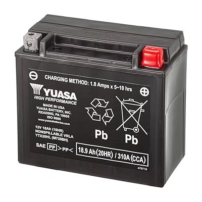 Yuasa YTX20HL 12V 310 CCA Hochleistungs-AGM-VRLA-Motorradbatterie Yuasa YTX20HL 12V 310 CCA Hochleistungs-AGM-VRLA-Motorradbatterie