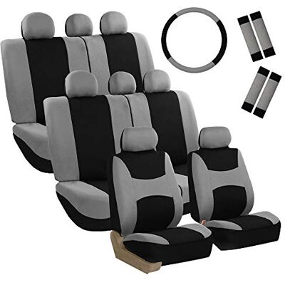 FH GROUP FB030217-COMBO Light & Breezy Sitzbezug-Set aus Stoff, Airbag & Split Ready- passend für die meisten PKW, LKW, SUV oder Van FH GROUP FB030217-COMBO Light & Breezy Sitzbezug-Set aus Stoff, Airbag & Split Ready- passend für die meisten PKW, LKW, SUV oder Van