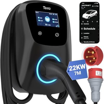Tera EV Ladestation mit Smart App 32A Typ 2 11KW oder 22kW 400V Wallbox Tera EV Ladestation mit Smart App 32A Typ 2 11KW oder 22kW 400V Wallbox