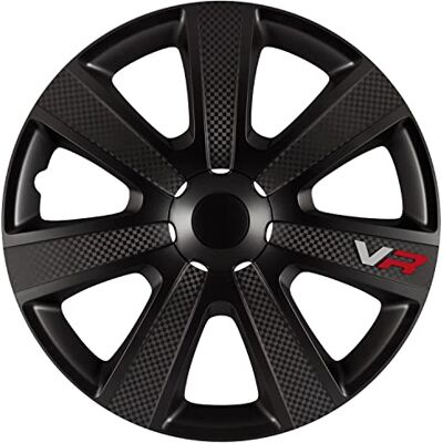 AUTO-STYLE Satz Radzierblenden VR 16-Zoll Schwarz/Karbon-Look/Logo AUTO-STYLE Satz Radzierblenden VR 16-Zoll Schwarz/Karbon-Look/Logo