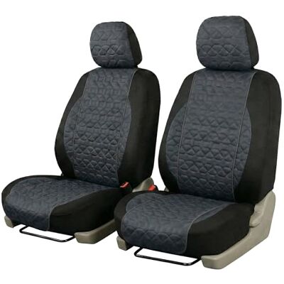 Auto Accessori Lupex Universelle Autositzbezüge, 1 Paar vorne, Deluxe-Stoff Gabardine, passend für alle Arten von Sitzen (Grau mit grauen Streifen, Feste oder abnehmbare Kopfstütze) Auto Accessori Lupex Universelle Autositzbezüge, 1 Paar vorne, Deluxe-Stoff Gabardine, passend für alle Arten von Sitzen (Grau mit grauen Streifen, Feste oder abnehmbare Kopfstütze)