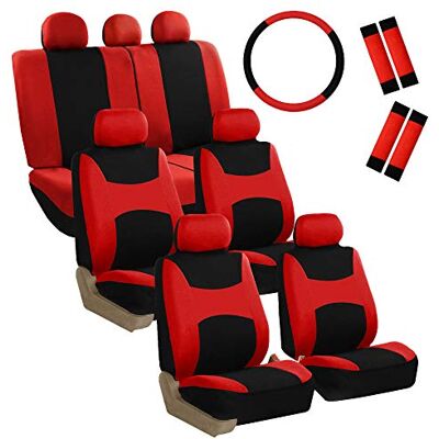 FH GROUP FB030217-COMBO Light & Breezy Sitzbezug-Set, Airbag & Split Ready- passend für die meisten PKW, LKW, SUV oder Van FH GROUP FB030217-COMBO Light & Breezy Sitzbezug-Set, Airbag & Split Ready- passend für die meisten PKW, LKW, SUV oder Van