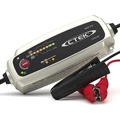 CTEK MXS 5.0, Batterieladegerät 12V, Temperaturkompensation, Intelligentes Ladegerät Autobatterie, Ladegerät Auto Und Motorrad, Batteriepfleger Mit Rekonditionierungsmodus Und AGM-Option CTEK MXS 5.0, Batterieladegerät 12V, Temperaturkompensation, Intelligentes Ladegerät Autobatterie, Ladegerät Auto Und Motorrad, Batteriepfleger Mit Rekonditionierungsmodus Und AGM-Option
