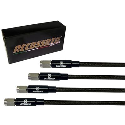 ACCOSSATO Geflochtene Schläuche Schwarz Carbon für Volvo V70 MK2 2.4 Turbo AWD 2001-2002, Anzahl der Schläuche: 4 ACCOSSATO Geflochtene Schläuche Schwarz Carbon für Volvo V70 MK2 2.4 Turbo AWD 2001-2002, Anzahl der Schläuche: 4