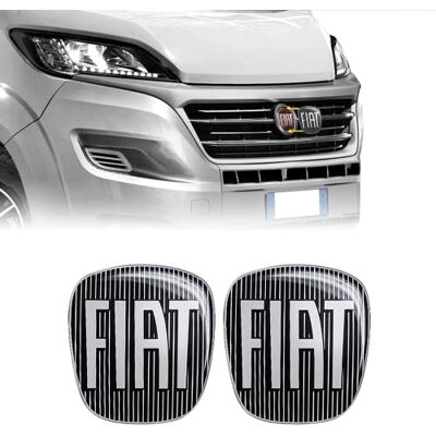 Fiat Ducato Schwarzes Logo-Aufkleber - Auto-Emblem Fiat Ducato Schwarzes Logo-Aufkleber - Auto-Emblem