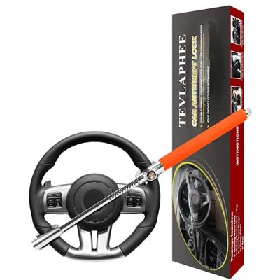Tevlaphee Lenkradkralle, Lenkradschloss für Auto, Auto Diebstahlsicherung, Lenkradsperre Wohnmobil, Auto-Kralle als Wegfahrsperre, Universal(Orange) Tevlaphee Lenkradkralle, Lenkradschloss für Auto, Auto Diebstahlsicherung, Lenkradsperre Wohnmobil, Auto-Kralle als Wegfahrsperre, Universal(Orange)