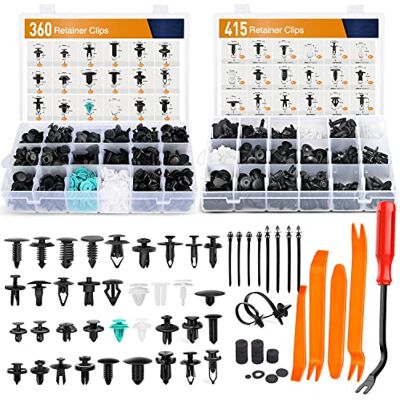 GOOACC 820 Stück Auto-Stoßfänger-Clips und Auto-Verschlüsse, Sortiment – 36 beliebteste Nylon-Stoßstangen-Nieten und -Befestigungselemente für Ford GM, Toyota, Honda, Chrysler, BMW, Benz, Audi, Mazda GOOACC 820 Stück Auto-Stoßfänger-Clips und Auto-Verschlüsse, Sortiment – 36 beliebteste Nylon-Stoßstangen-Nieten und -Befestigungselemente für Ford GM, Toyota, Honda, Chrysler, BMW, Benz, Audi, Mazda