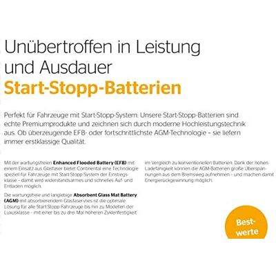 Continental Autobatterie EFB 12V 70Ah 650A Start&Stop Continental Autobatterie EFB 12V 70Ah 650A Start&Stop