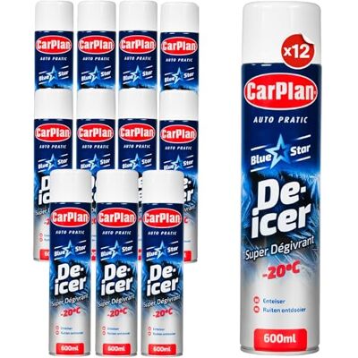 Carplan Trigger Enteiser, Blue Star Enteisungs-Aerosol, 600 ml (Packung mit 12 Stück) Carplan Trigger Enteiser, Blue Star Enteisungs-Aerosol, 600 ml (Packung mit 12 Stück)