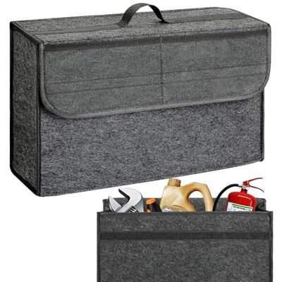 VINATO Kofferraum Organizer Filz, Auto Kofferraumtasche mit Klettverschluss & 2 Netzbeuteln, Auto Kofferraum Organizer Klett– Faltbar, Robust (44x15x28cm) – für Werkzeug & Autopflege Autozubehör VINATO Kofferraum Organizer Filz, Auto Kofferraumtasche mit Klettverschluss & 2 Netzbeuteln, Auto Kofferraum Organizer Klett– Faltbar, Robust (44x15x28cm) – für Werkzeug & Autopflege Autozubehör
