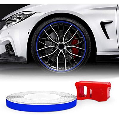 4R Quattroerre.it 10355 Reflektierende Dekorstreifen für Felgen mit Applikator, Wheel Trim Stripes Blau, 5 mm x 6 mt 4R Quattroerre.it 10355 Reflektierende Dekorstreifen für Felgen mit Applikator, Wheel Trim Stripes Blau, 5 mm x 6 mt