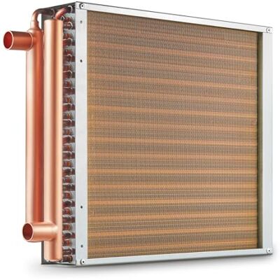 VEVOR Wärmetauscher Wasser-Luft, 40,64 x 40,64 cm mit 3-reihigen 9,53 mm Kupferanschlüssen, 193 Aluminiumlamellen Wärmetauscher für Holzöfen, Heizung und Kühlung im Wohnbereich und Warmluftheizung VEVOR Wärmetauscher Wasser-Luft, 40,64 x 40,64 cm mit 3-reihigen 9,53 mm Kupferanschlüssen, 193 Aluminiumlamellen Wärmetauscher für Holzöfen, Heizung und Kühlung im Wohnbereich und Warmluftheizung