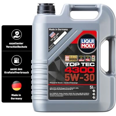 Liqui Moly 3741 Top Tec 4300 5W-30 5 l Freigaben: PSA B71 2290, MB 226.52/229.52, Renault RN 17, ACEA C2/C3 Liqui Moly 3741 Top Tec 4300 5W-30 5 l Freigaben: PSA B71 2290, MB 226.52/229.52, Renault RN 17, ACEA C2/C3
