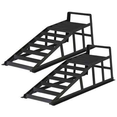 Wiltec Auffahrrampe 2er Set bis 2 t je Paar, 920 x 305 x 278 mm, Auffahrschiene für Fahrzeuge, Verladerampen aus Stahl Wiltec Auffahrrampe 2er Set bis 2 t je Paar, 920 x 305 x 278 mm, Auffahrschiene für Fahrzeuge, Verladerampen aus Stahl