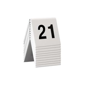 Securit 21-30 Tischnummer-Set - Acryl, Weiß mit Schwarzen Zahlen Securit 21-30 Tischnummer-Set - Acryl, Weiß mit Schwarzen Zahlen