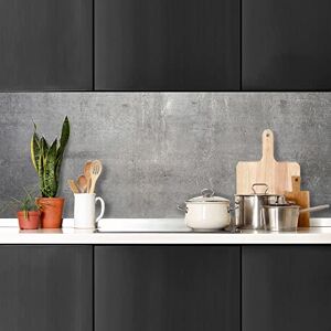 CREARREDA Spritzschutz für Küche, Wandaufkleber für die Wand, Finish: Beton, 180 x 60 cm, 100% Made in Italy, mit ungiftiger Tinte, schwer entflammbar und wasserbeständig CREARREDA Spritzschutz für Küche, Wandaufkleber für die Wand, Finish: Beton, 180 x 60 cm, 100% Made in Italy, mit ungiftiger Tinte, schwer entflammbar und wasserbeständig