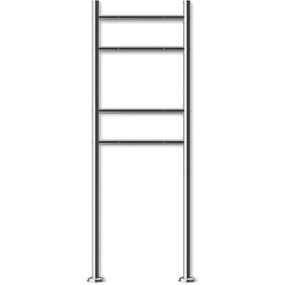 Metzler Briefkasten Ständer aus Edelstahl 2-Fach vertikal Briefkastenständer für 2 Briefkästen, Briefkasten Standfuß 2er rostfrei und wetterfest Gesamthöhe 142,21 cm Modell Erpo Metzler Briefkasten Ständer aus Edelstahl 2-Fach vertikal Briefkastenständer für 2 Briefkästen, Briefkasten Standfuß 2er rostfrei und wetterfest Gesamthöhe 142,21 cm Modell Erpo