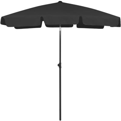 vidaXL Strandschirm Schwarz 180x120 cm vidaXL Strandschirm Schwarz 180x120 cm