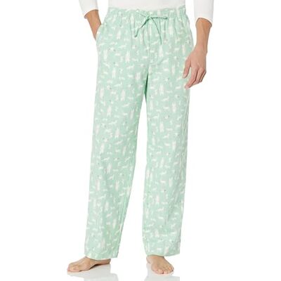 Amazon Atmungsaktive Flanell-Pyjamahose für Herren (erhältlich in Big & Tall), Mintgrün, Waldtiere, Größe XS Amazon Atmungsaktive Flanell-Pyjamahose für Herren (erhältlich in Big & Tall), Mintgrün, Waldtiere, Größe XS