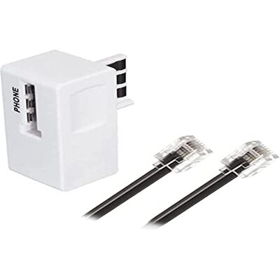 APM Modell - RJ11 Stecker/Stecker Schwarz 5m + DSL-Filter - Kabel APM Modell - RJ11 Stecker/Stecker Schwarz 5m + DSL-Filter - Kabel